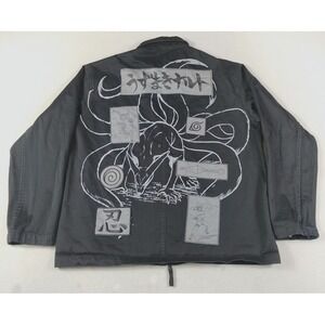 Team Liquid X Naruto Jacket Mens Medium Black Canvas Anime 20th Anniversary